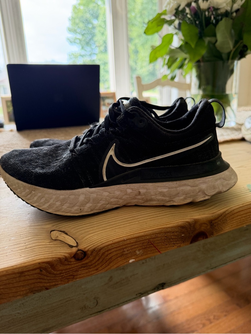 Nike Black Athletic Sneakers with White Accents